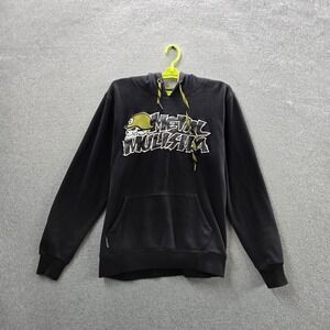 Metal Mulisha Men Hoodie S Black Graphic Fleece Skull Helmet Activewear Pullover